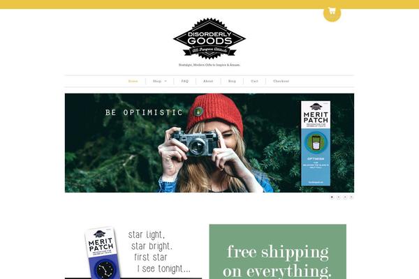 disorderlygoods.com site used Mayashop_wordpress_theme