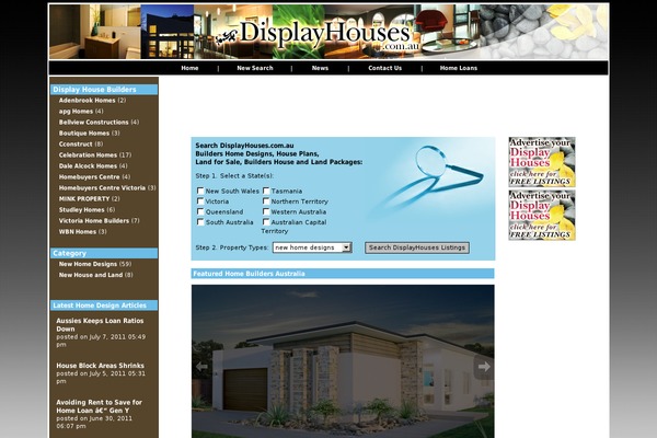 displayhouses.com.au site used Wooden-wall