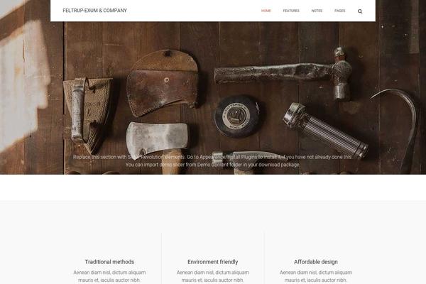 Craftsman theme site design template sample