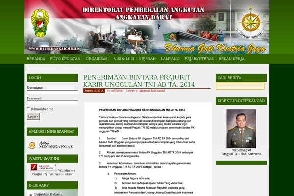 ditbekangad.mil.id site used Army3