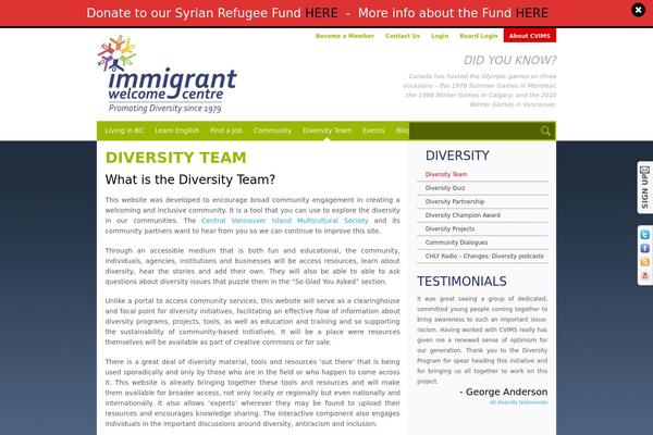 diversityteam.org site used Cvims-theme-1