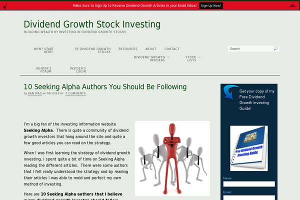 dividendgrowthstockinvesting.com site used Platform