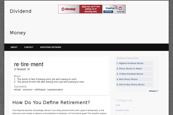 dividendmoney.com site used Pinboard