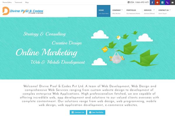 Divine theme site design template sample