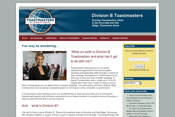 divisionbtoastmasters.org site used 2010 Weaver