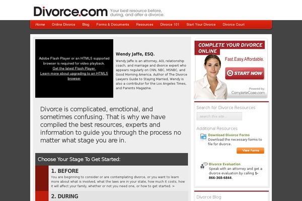 divorce.com site used Divorce