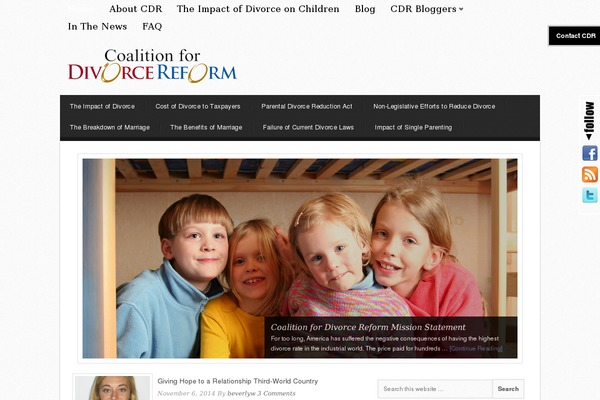 divorcereform.us site used Backcountry Child Theme