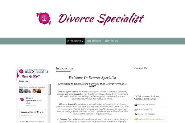 divorcespecialist.co.za site used Hbweb