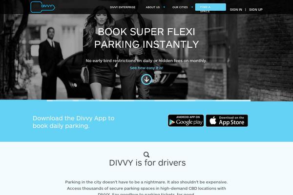 divvyparking.com site used Divvy