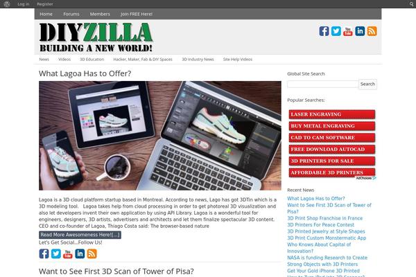 diyzilla.com site used HeatMap AdAptive