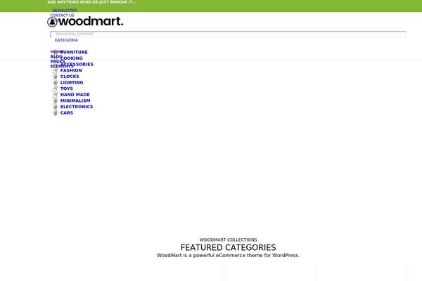 WoodMart theme site design template sample