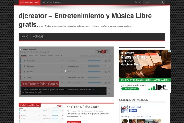 Jarida theme site design template sample
