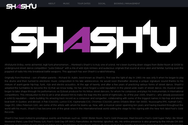 djshashu.com site used Brooklynindiev1.3.1