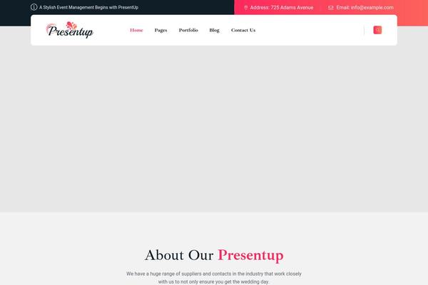 Presentup theme site design template sample