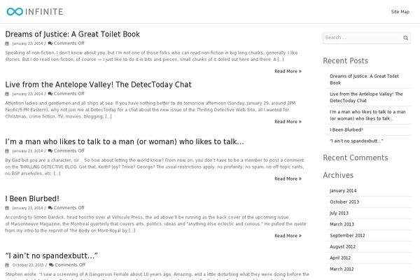 Infinite theme site design template sample