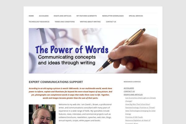 Twenty Twelve theme site design template sample