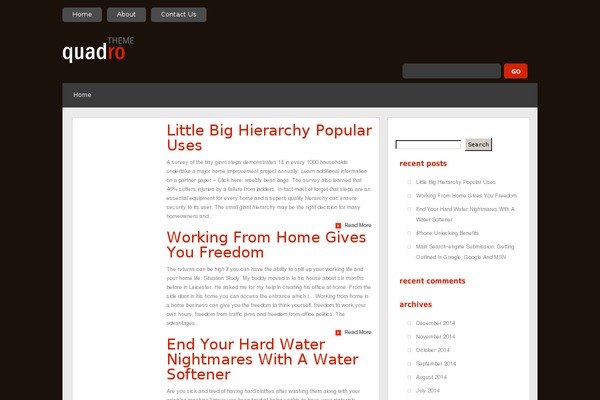 Quadro theme site design template sample