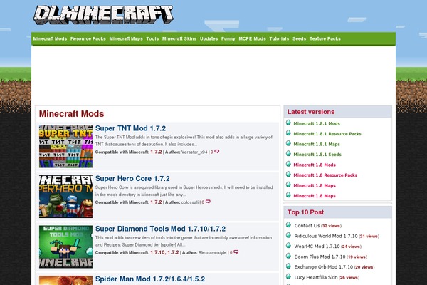 dlminecraft.net site used Minecraft