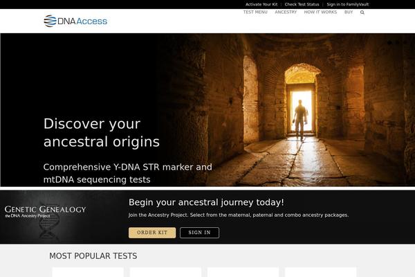 dnaaccess.com site used Avada-child-dnaaccess
