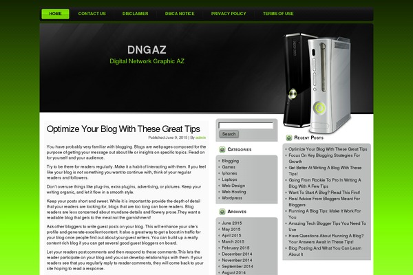 dngaz.com site used Xbox_theme