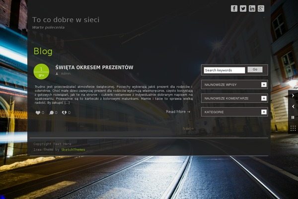 Irex Lite theme site design template sample