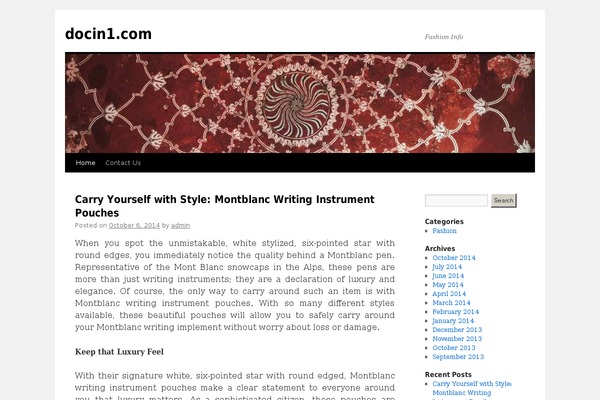 Twenty Ten theme site design template sample