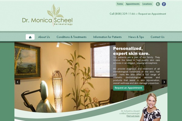 Monica theme site design template sample