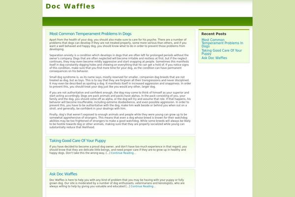 docwaffles.com site used Light Green