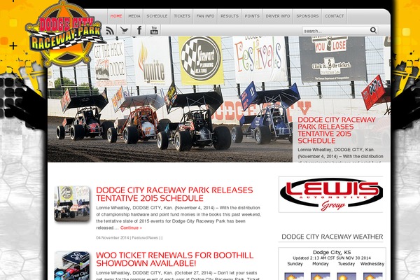 dodgecityraceway.com site used Juggernaut-theme