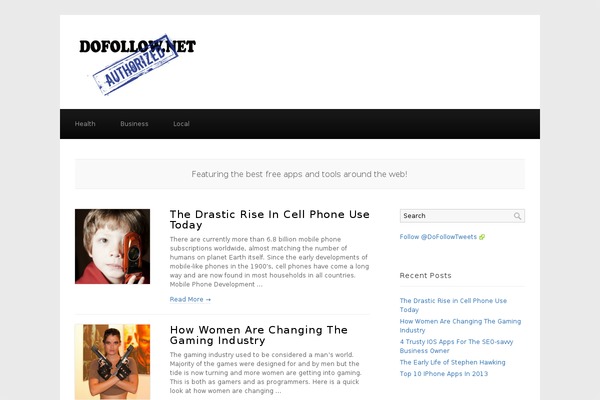 WordPress website example screenshot