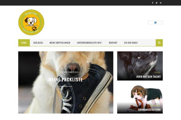 dogclub.ch site used Sensetheme