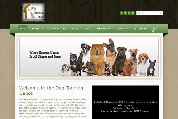dogtrainingdepot.com site used Cale