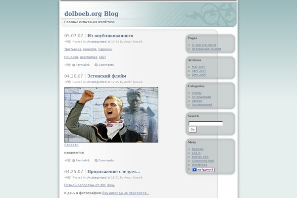 WordPress website example screenshot