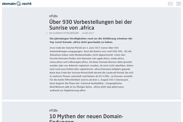 domain-recht.de site used Domainrecht-2016