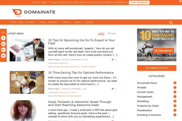 domainate.com site used Domainate-beta