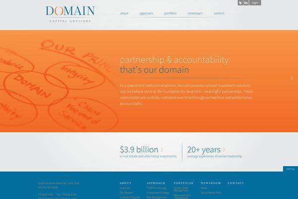 Domain theme site design template sample