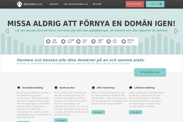 domaintower.se site used Custom-design