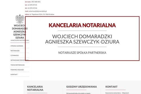 domaradzki.pl site used Domaradzki
