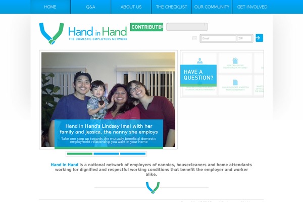 domesticemployers.org site used Handinhand