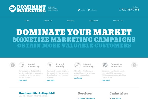 dominantmarketing.com site used Dm