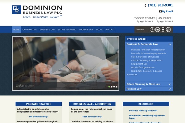 dominionbusinesslaw.com site used Dominion