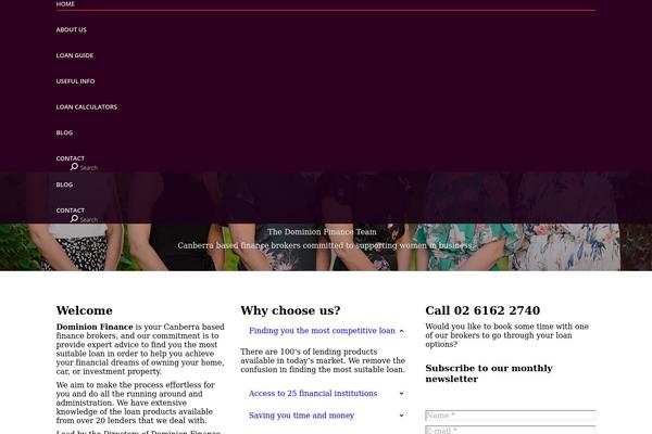 Dominion theme site design template sample