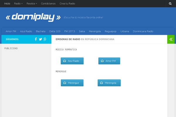 domiplay.com site used Hueman