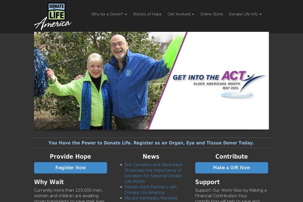 donate-life.org site used Donatelife-responsive