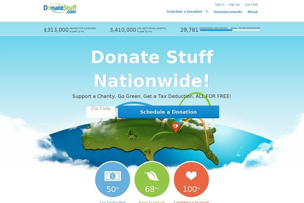 Site using Donatestuff-2.0-psp plugin