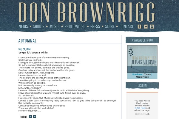 donbrownrigg.ca site used Donb