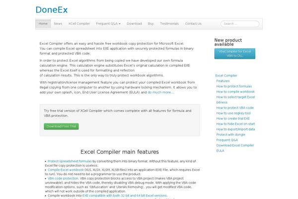 doneex.com site used CyberChimps