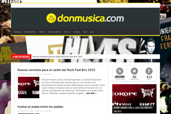 donmusica.com site used Sahifa theme