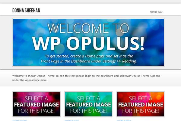 WP Opulus theme site design template sample
