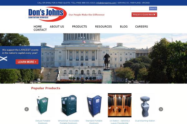 donsjohns.com site used Bootstrap-child
